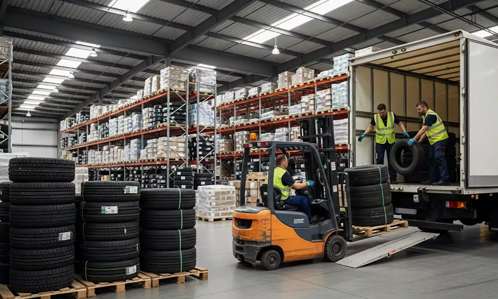 Exemplo visual de desgaste irregular em pneus