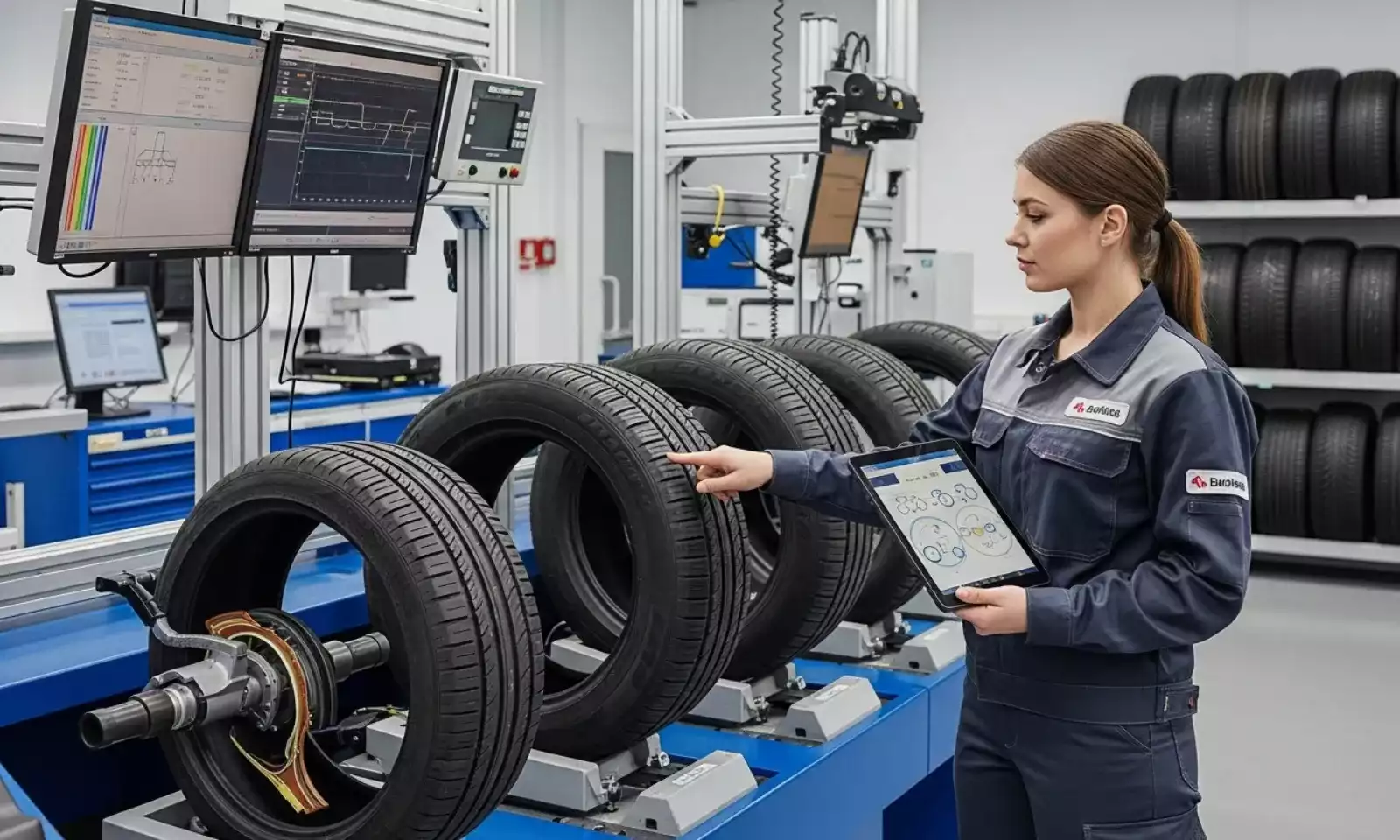 Pneus em situação de rodagem e análise de segurança