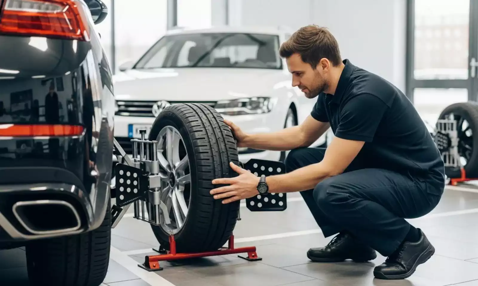 Indicador de desgaste visualizado na banda de rodagem do pneu